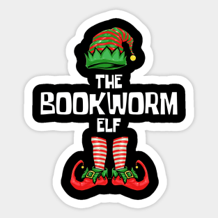 Christmas Bookworm Elf Sticker